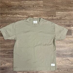 Encrypted Beige Oversized Boxy T-Shirt Size L Minimal Streetwear Tee